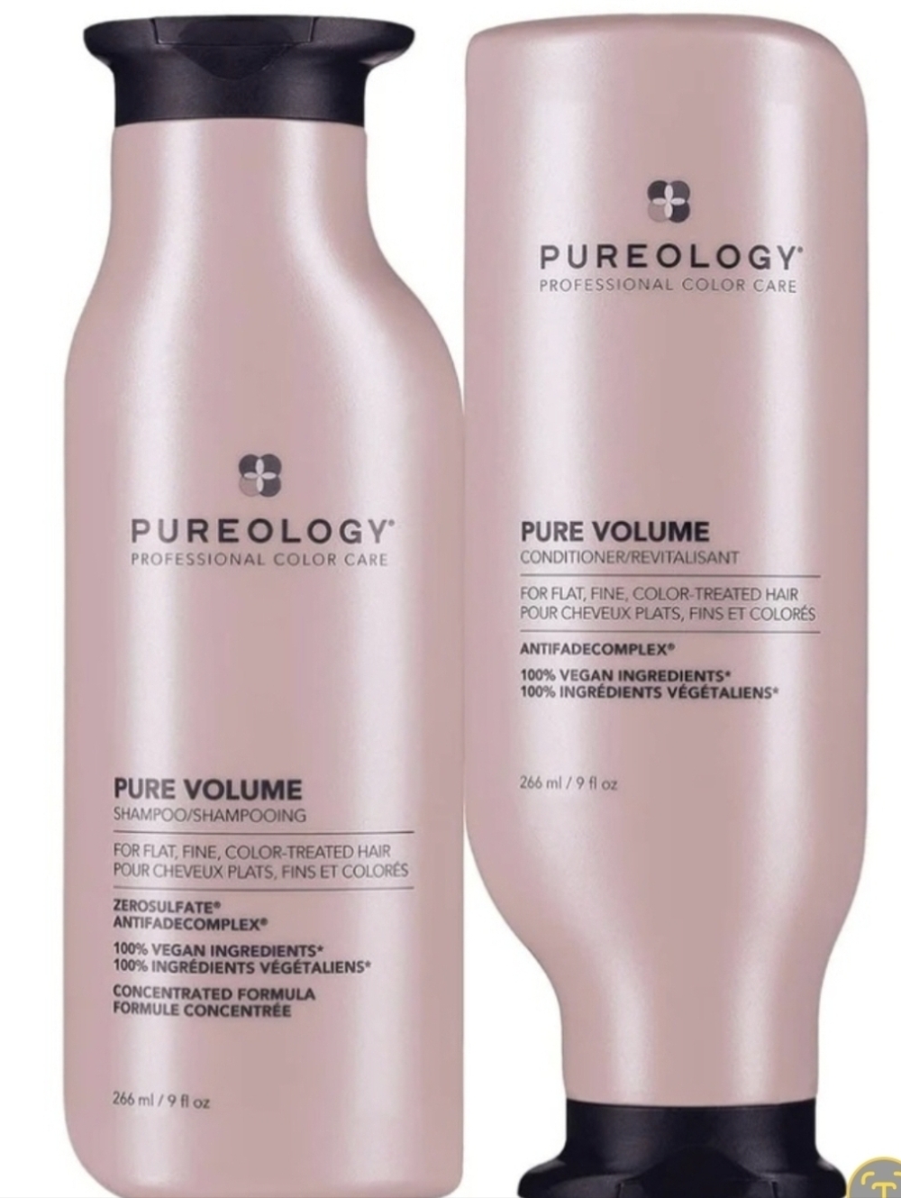 NWT FULL SET Pureology Pure Volume Shampoo 226ML&Conditioner226ml DUO 100% VEGAN
